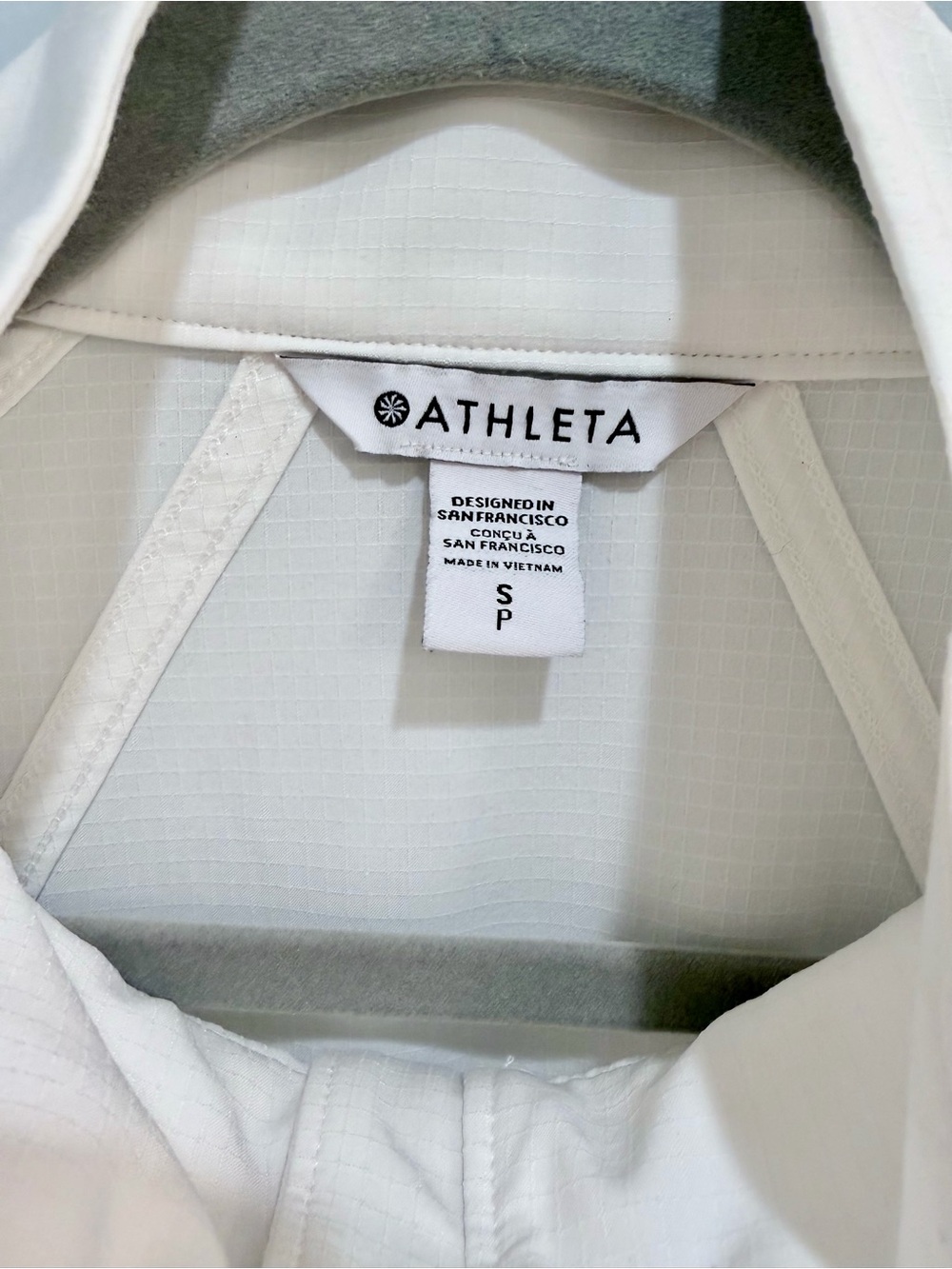 Athleta White Ripstop Half-Zip Pullover Anorak Jacket Quarter Zip Windbreaker S - Picture 5 of 11
